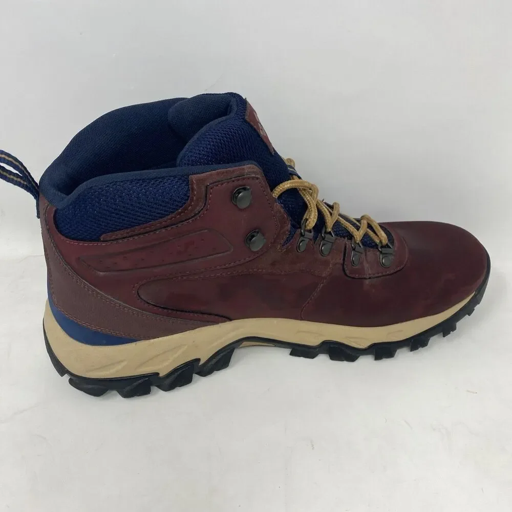 COLUMBIA Newton Ridge Plus II Waterproof Hiking Boots Burgundy Sz 13